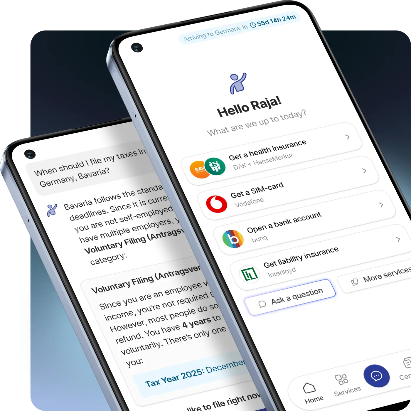 Screens der WTE-Companion-App