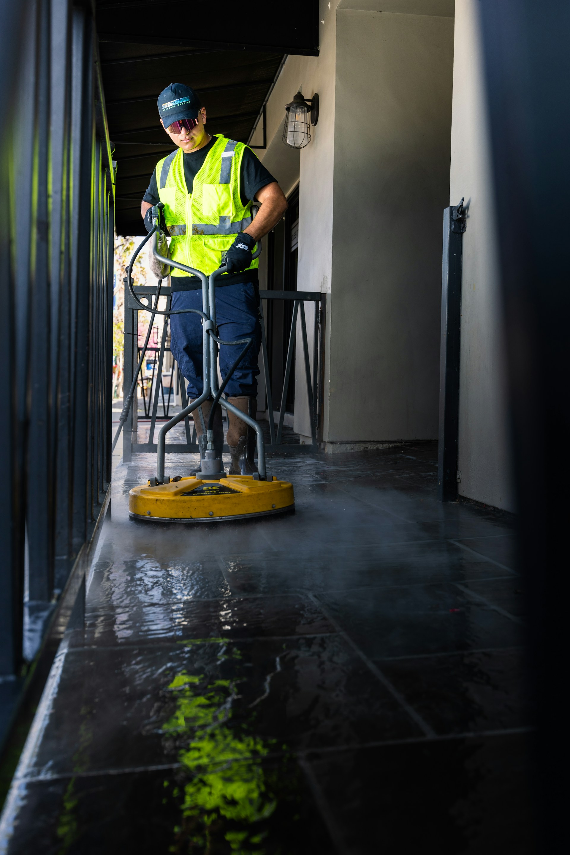 Cleaner at work